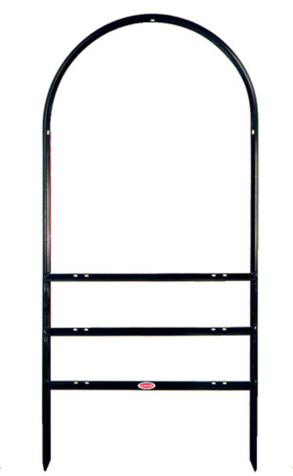 Independent Arc Sign Frame with Two Rider Inserts, 30"h x 24"w, Black
