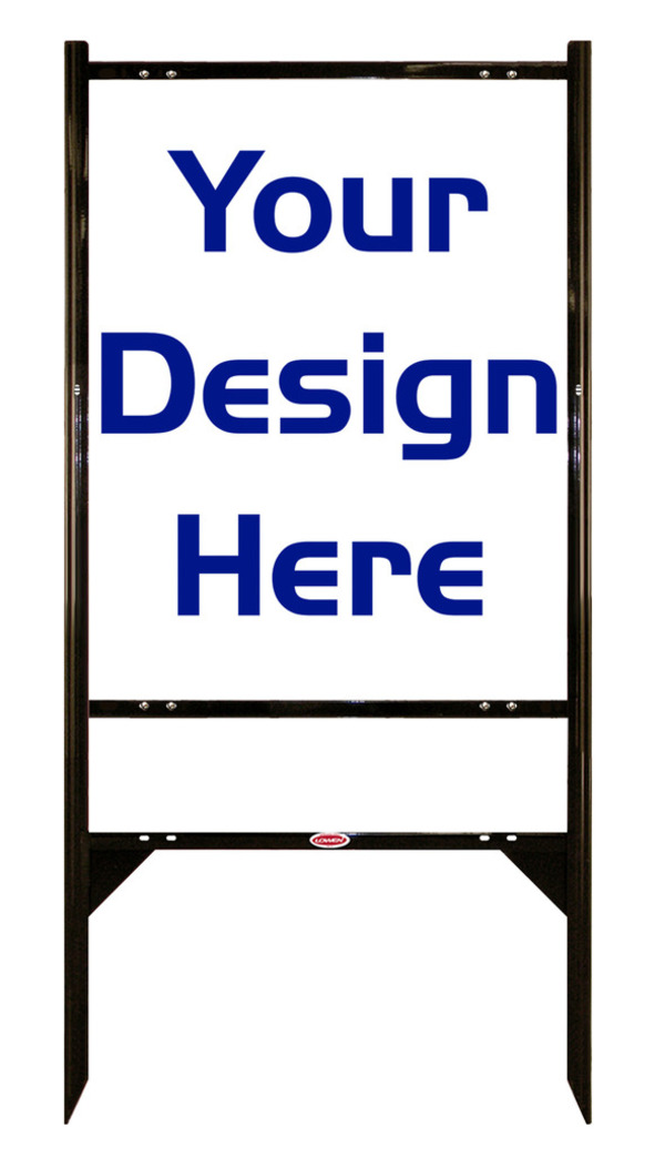 Independent Angle Iron Frame and Sign Panel Unit, 30"h x 24"w, 3MM Aluminum Composite