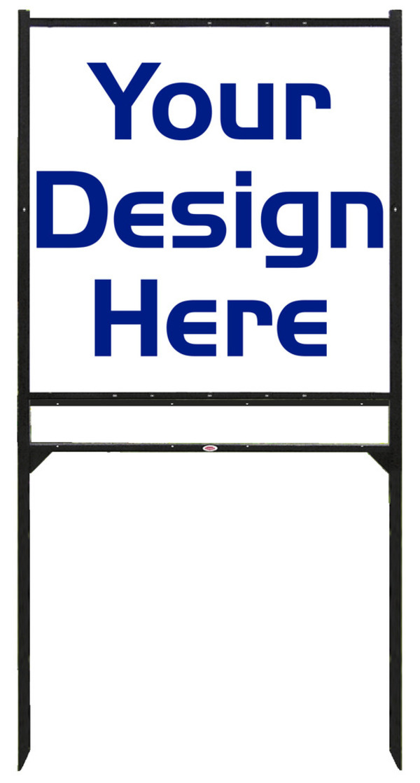 Keller Williams commercial real estate Angle Iron Frame and panel unit for 2 Rider Inserts, 24 GA steel, 48"h x 48"w