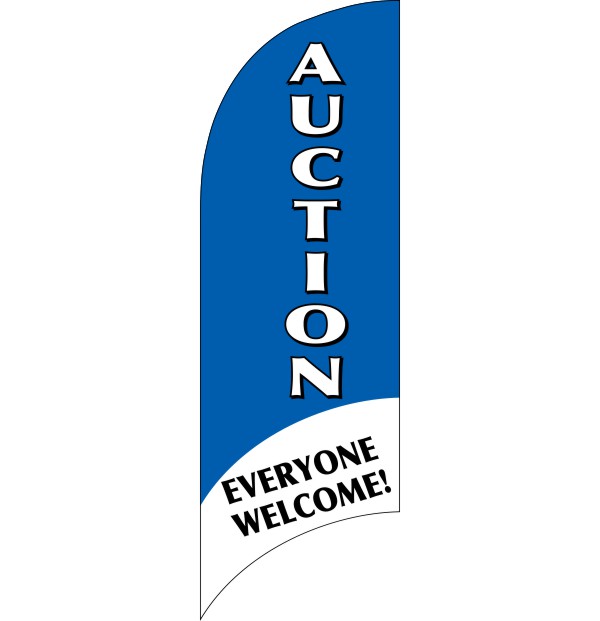 United Country Real Estate Real Estate Auction Everyone Welcome Feather Flag only, 7-foot