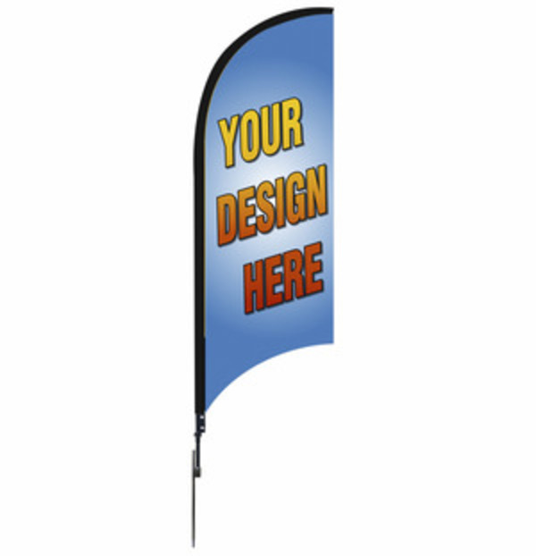 Job Site and Builders 9FT Custom Feather Flag Unit