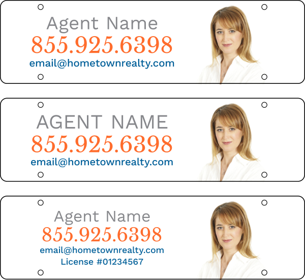 NextHome Agent Phot Sign Rider, 6"h x 22"w, PVC