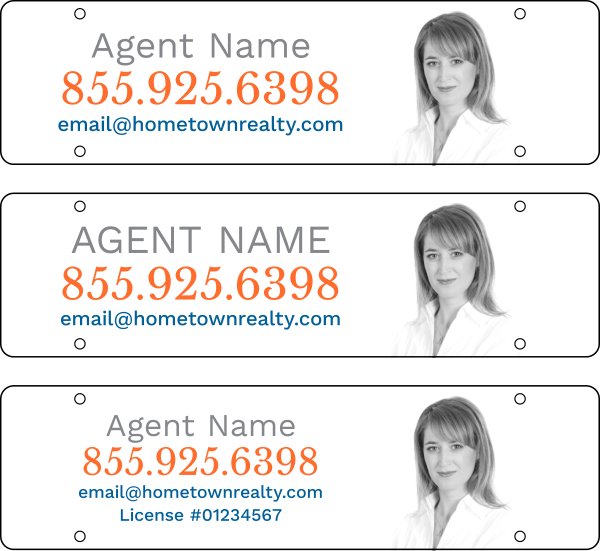 NextHome Agent Photo Sign Rider, 6"h x 22"w, PVC