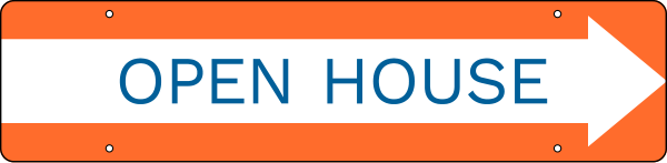 NextHome Open House Message Sign Rider, 6"h x 24"w, 3mm Aluminum Composite