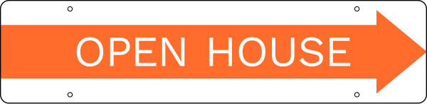 NextHome Open House Message Sign Rider, 6"h x 24"w, 3mm Aluminum Composite