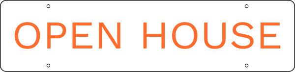 NextHome Reflective Open House Message Sign Rider, 6"h x 24"w, 3mm Aluminum Composite