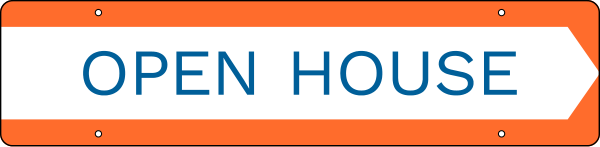 NextHome Open House Message Sign Rider, 6"h x 24"w, PVC