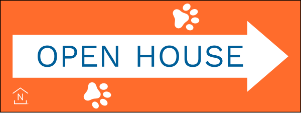 NextHome Directional Open House Sign Panel, Corrugated 4mm, 9"h x 24"w