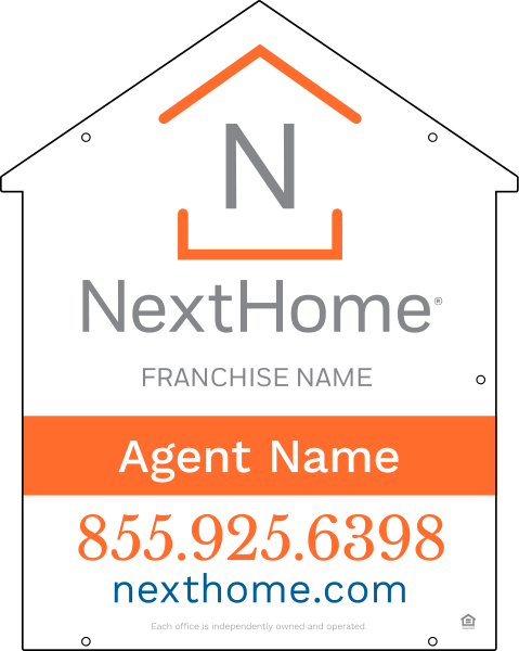 Reflective House Shape Hanging Sign Panel Df, 30"H X 24"W, 3mm Aluminum Composite