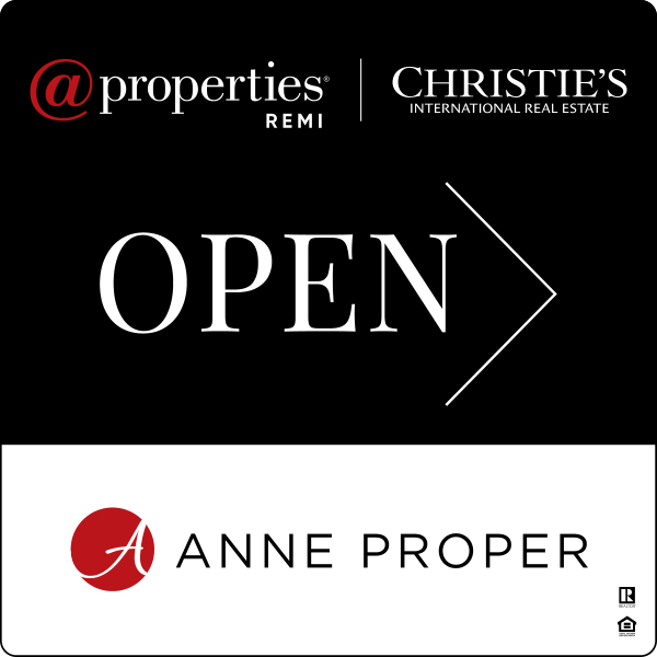 @properties Replacement Open w/ Logo Sign Panel, 20"h x 20", 3MM Aluminum Composite