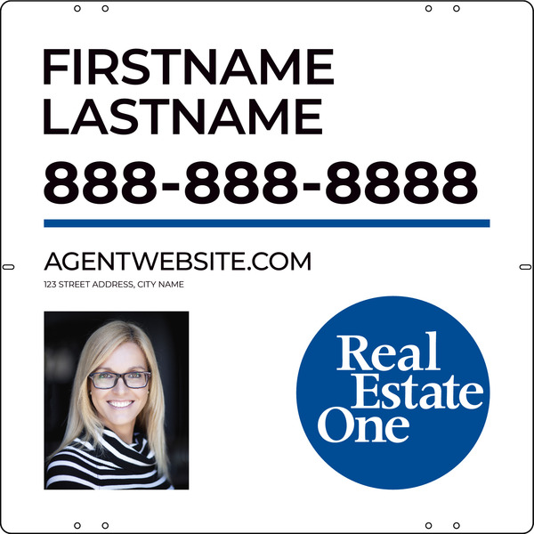 Agent Photo Sign Panel, 24"H X 24"W, .040 Aluminum