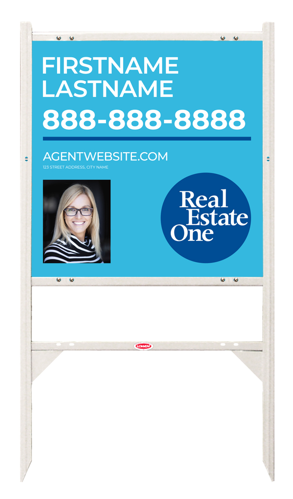 Angle Iron Frame W/ 1 Rider Inserts And Reflective Agent Photo Sign Panel Unit, 24"H X 24"W, Steel