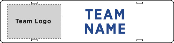 Team Name And Logo Rider, 6"H X 24"W - Blue Copy