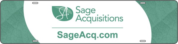 Independent Sage Acquisitions Sign Rider, 24 GA Steel 6"h x 24"w