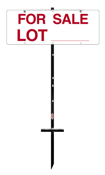 Independent real estate for sale lot T-stake and panel unit, 24 GA steel 9"h x 24"w