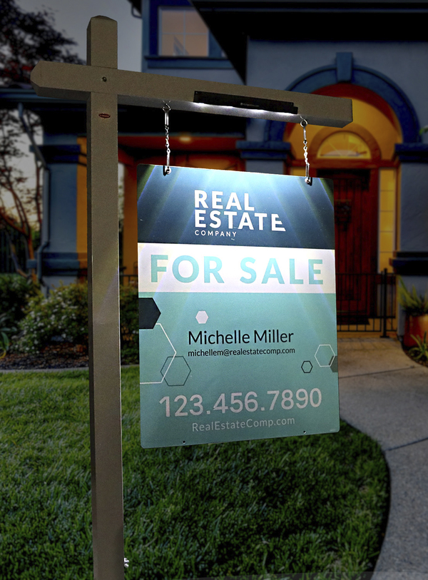 Real Living Solar-Powered Sign Lights for Real Estate Signs