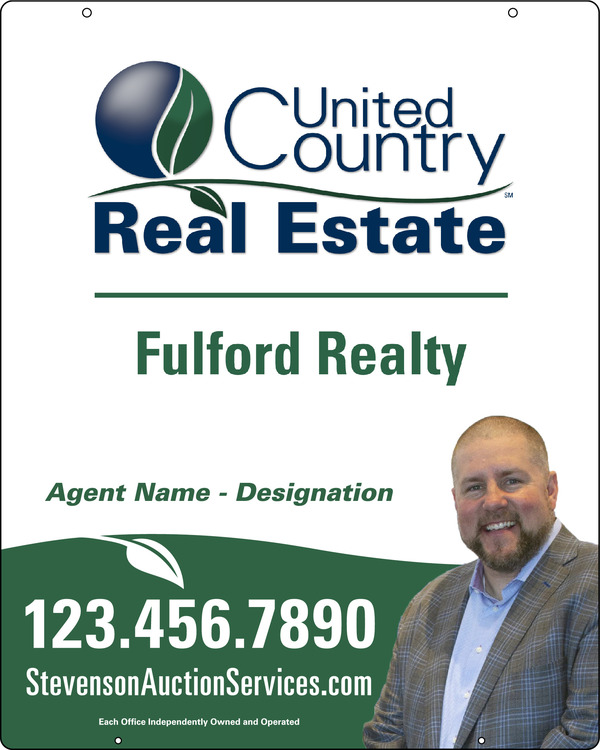 United Country Real Estate Hanging Photo Sign Panel, 30"h x 24"w, Steel