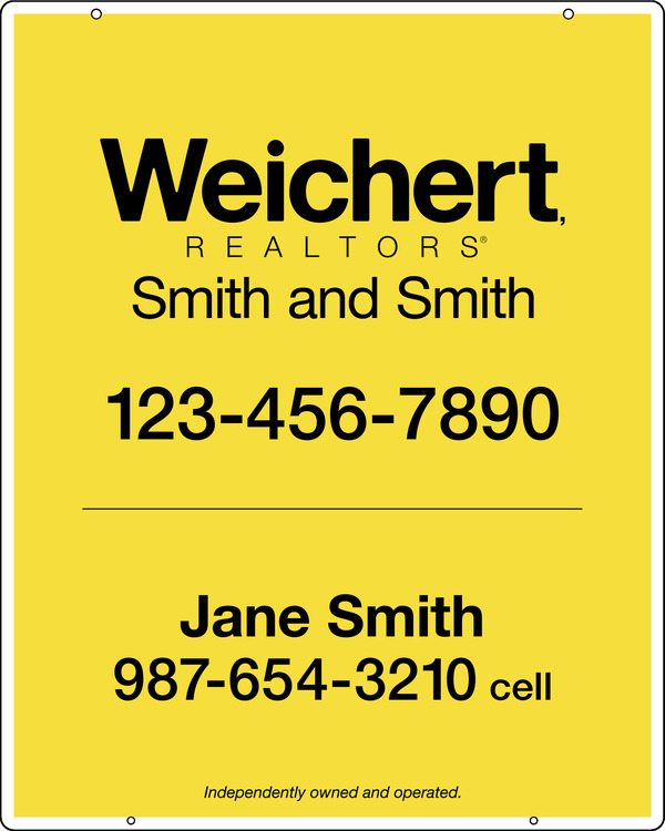 Hanging Agent Sign Panel, 30"H X 24".150W Poly
