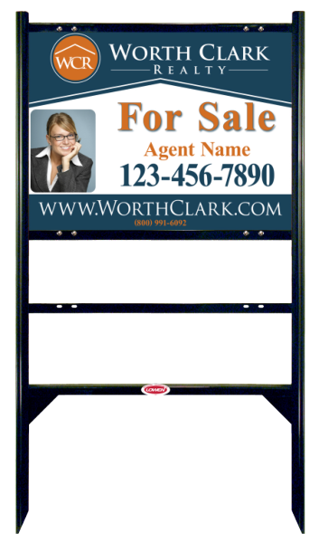 Angle Iron Frame W/ 1 Rider Inserts And Photo Sign Panel Unit, 18"H X 24"W, Steel