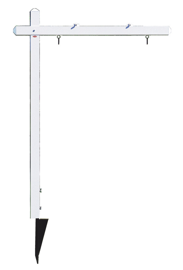 Exit real estate aluminum sign post with ground anchor, 24"h x 36"w Panel - White