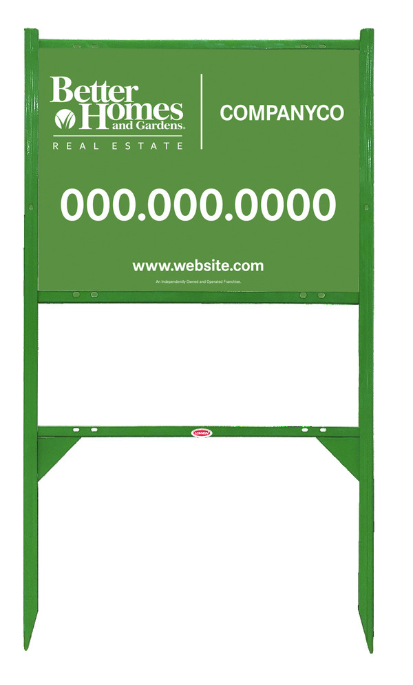 Angle Iron Frame and Sign Panel Unit, 18h x 24w, Green