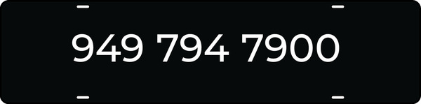 Phone Number Sign Rider, 6h x 24w, Steel