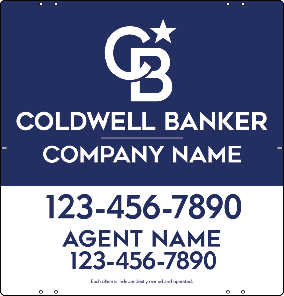 Reflective Agent Sign Panel, 25h x 24w, Steel