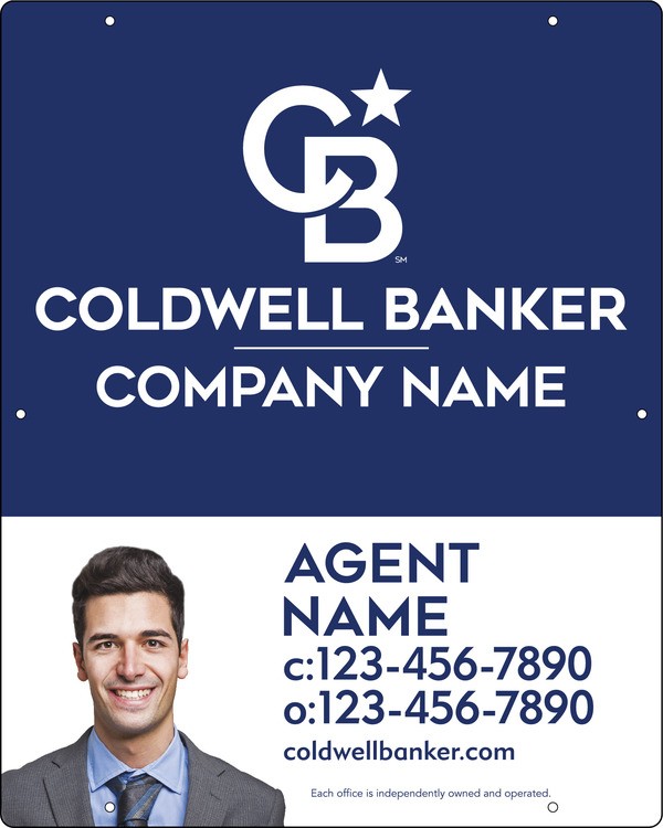 Agent Cut Out Photo Hanging Sign Panel, 30h x 24w, Steel