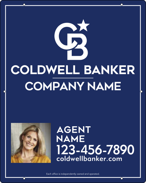 Agent Photo Hanging Sign Panel, 30h x 24w, Steel