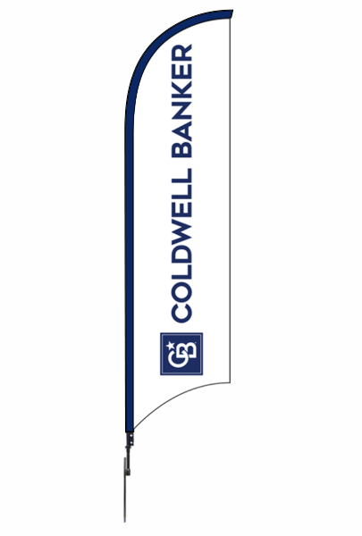 Real Estate FEATHER FLAG AND POLE, 12-foot