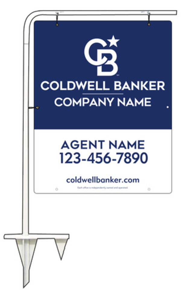 Tubular Stake and Agent Sign Panel Unit, 30h x 24w, .063 Aluminum