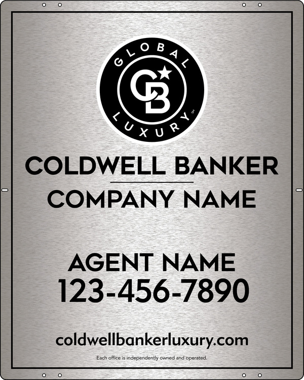 Agent Sign Panel, 30h x 24w, 3MM Brushed Aluminum Composite