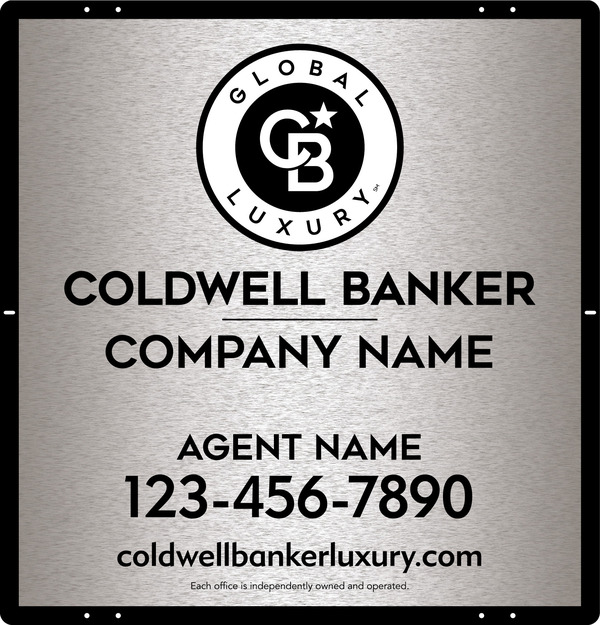 Agent Sign Panel, 25h x 24w, 3MM Brushed Aluminum Composite