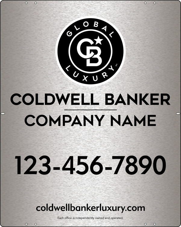 Office Sign Panel, 30h x 24w, 3MM Brushed Aluminum Composite