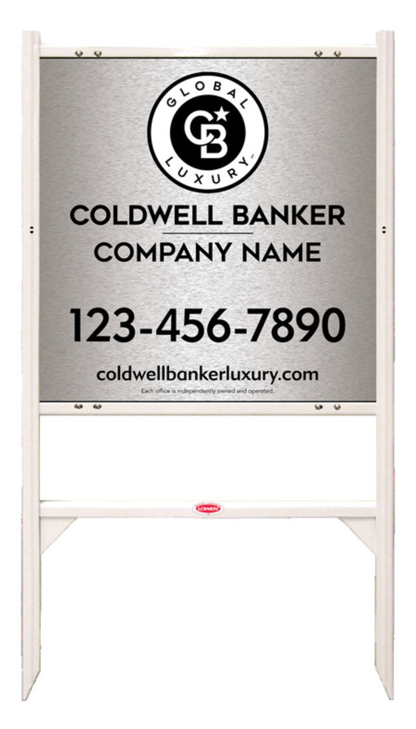 Angle Iron Frame and Office Sign Panel Unit, 24h x 24w, Brushed Aluminum Composite