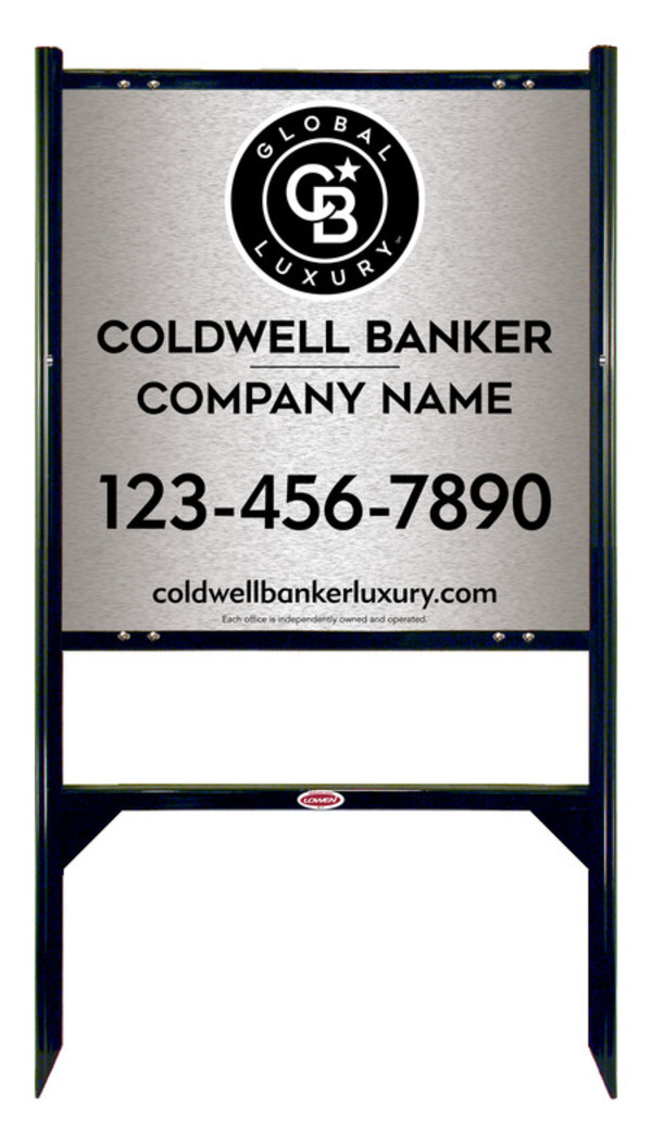 Angle Iron Frame and Office Sign Panel Unit, 24h x 24w, Brushed Aluminum Composite