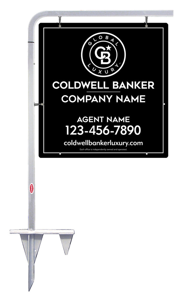 Tubular Stake and Agent Sign Panel Unit, 25h x 24w, 3MM Aluminum Composite