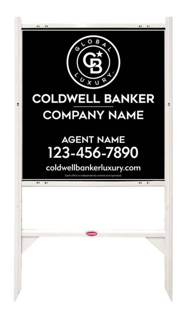 Angle Iron Frame and Agent Sign Panel Unit, 25h x 24w, 3MM Aluminum Composite