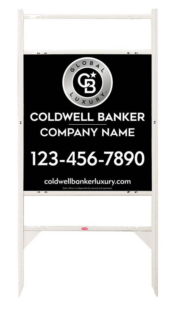 Angle Iron Frame w 2 Rider Inserts and Office Sign Panel Unit, 25h x 24w, 3MM Aluminum Composite