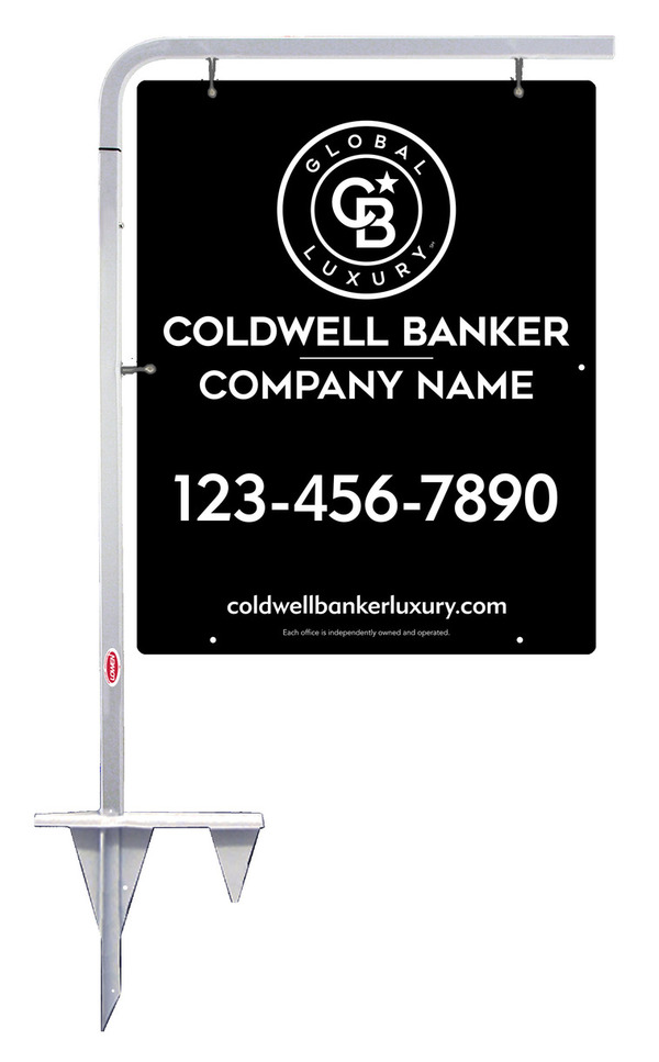 Tubular Stake and Office Sign Panel Unit, 30h x 24w, 3MM Aluminum Composite