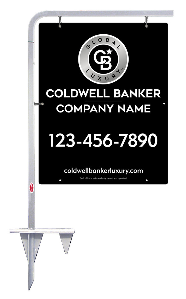 Tubular Stake and Office Sign Panel Unit, 30h x 24w, 3MM Aluminum Composite
