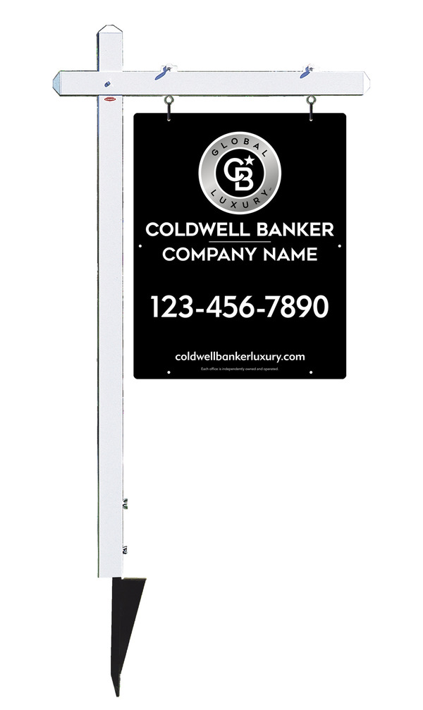Sign Post and Office Sign Panel Unit, 30h x 24w, 3MM Aluminum Composite