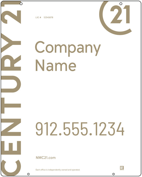 Aluminum Hanging Panel 30x24 DF - Century 21 | Lowen Sign