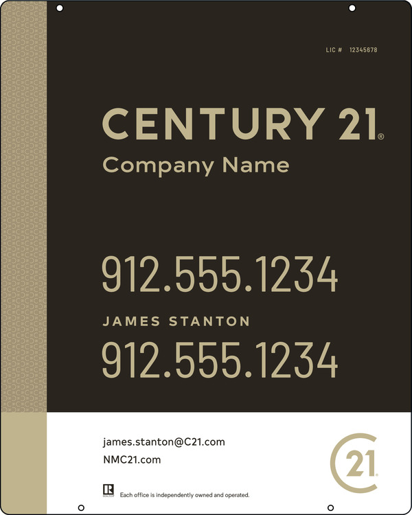 Aluminum Composite Hanging Panel 30x24 DF - Century 21 | Lowen Sign