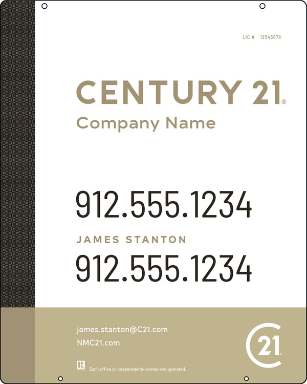 Reflective Hanging Panel 30x24 Aluminum Composite Select - Century 21 | Lowen Sign