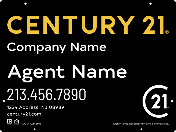 Steel Reflective Hanging Panel 18x24 - Century 21 | Lowen Sign