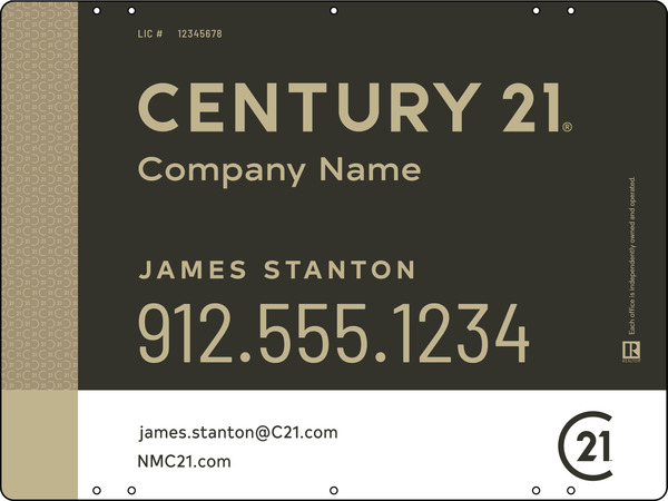 Steel Yard Sign Panel 18x24 DF - Century 21 | Lowen Sign
