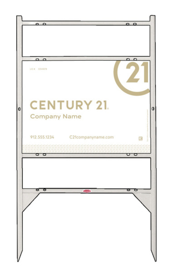 Thor Frame 18x24 Aluminum Composite Dual Rider Modern Office  - Century 21 | Lowen Sign