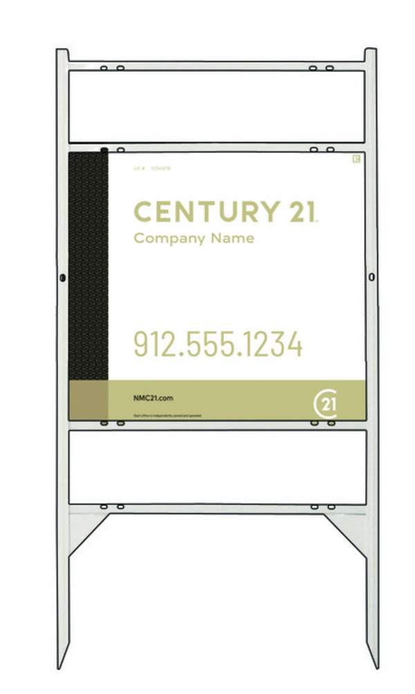 Thor Frame Unit 22x24 Steel White  - Century 21 | Lowen Sign