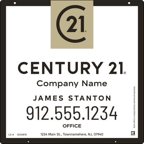 Aluminum Composite Agent Hanging Panel 24x24 - Century 21 | Lowen Sign